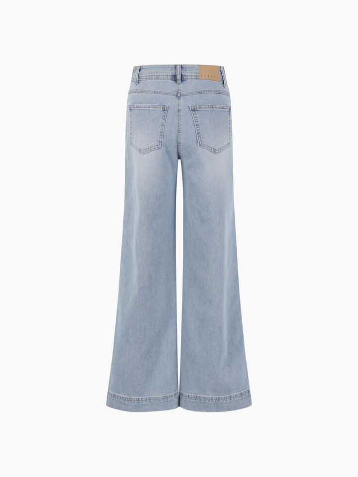 Light blue A-line jeans - Palazzo - Light Blue | Sisley K image number 2